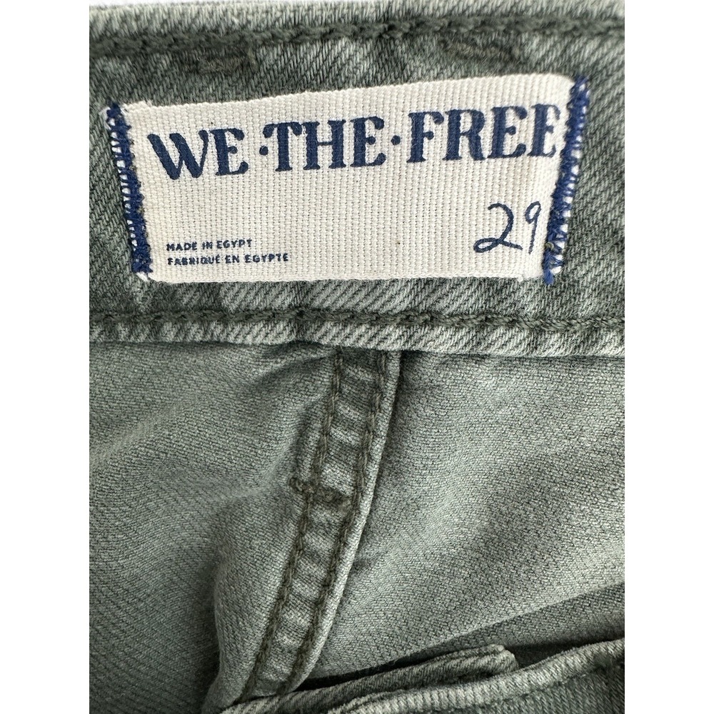 Free People Beginner's Luck‎ Low Rise Slouch Shorts - Olive Green Size 29 New - Picture 12 of 13